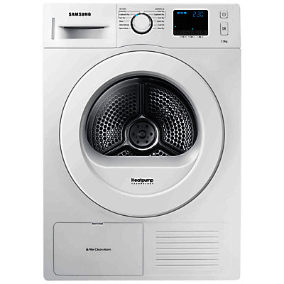 Samsung DV70F5E0HGW Heat Pump Condenser Tumble Dryer, 7kg Load, A++ Energy Rating, White Samsung DV70F5E0HGW Heat Pump Condenser Tumble Dryer, 7kg Load, A++ Energy Rating, White